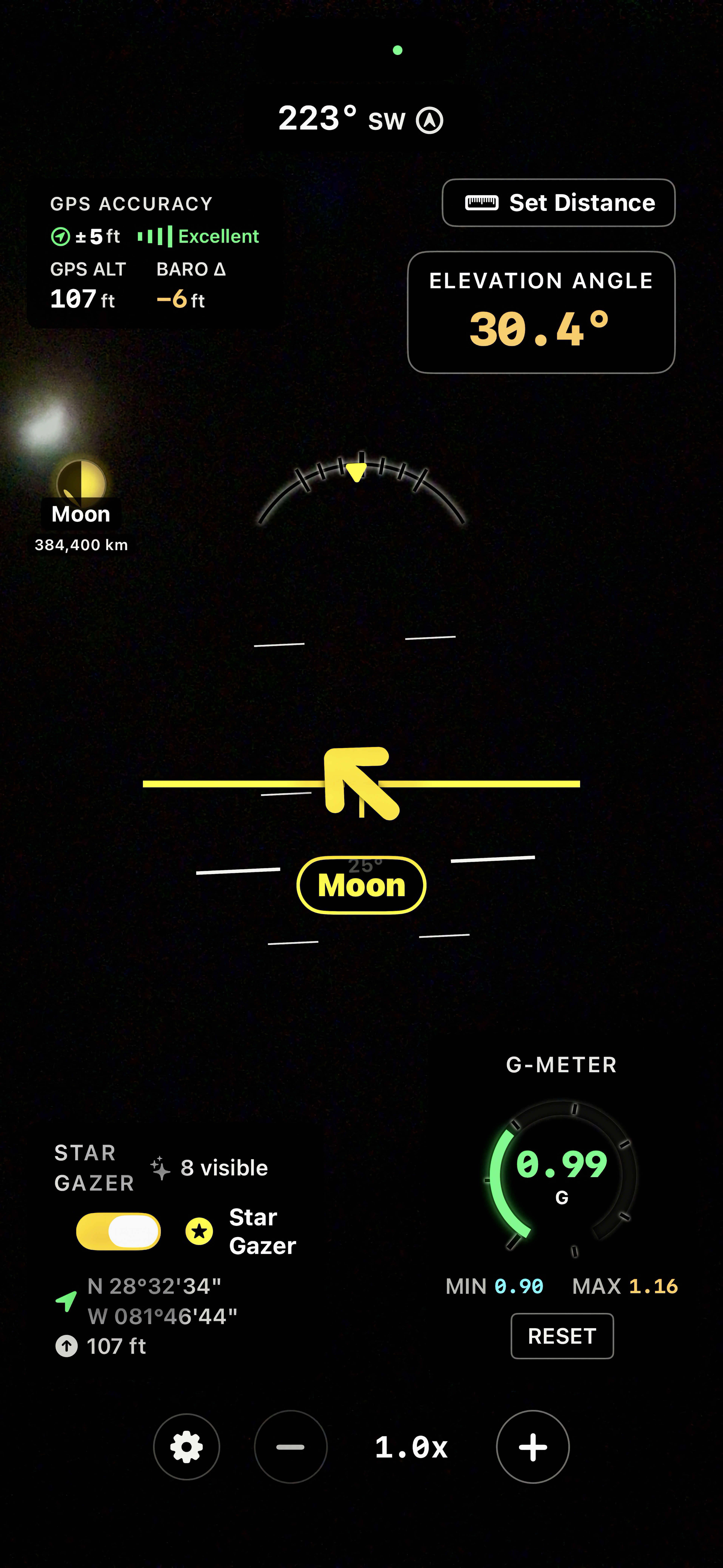 Pilot Window Star Gazer Mode