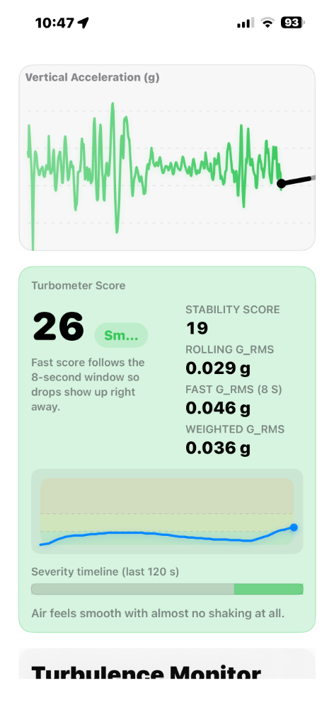 Turbometer App Interface - Smooth Air